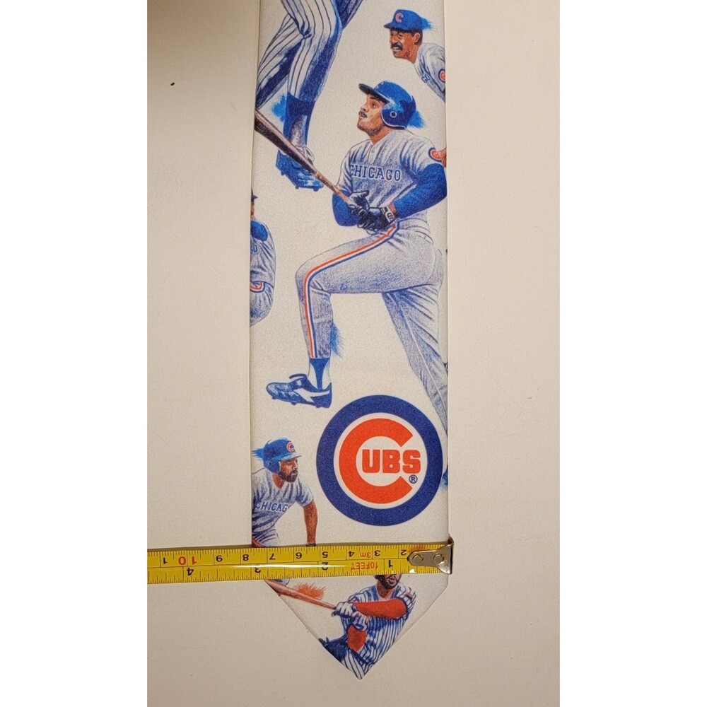 Men's Ralph Marlin Chicago Cubs Necktie 100% Polyester Classic Baseball - Picture 6 of 8